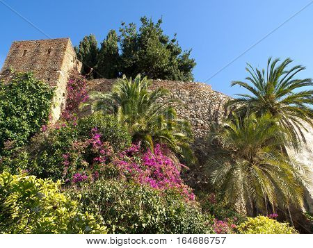 the  big Castle of malage in spain