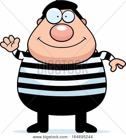 Cartoon Frenchman Waving