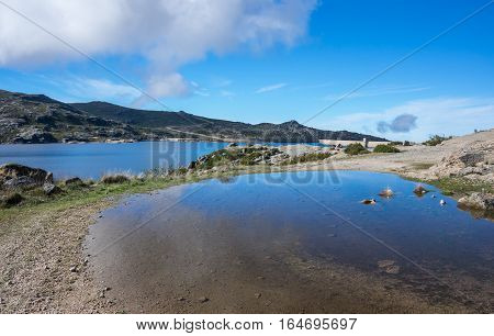 Lagoa Comprida is the largest lake of Serra da Estrela Natural park Portugal