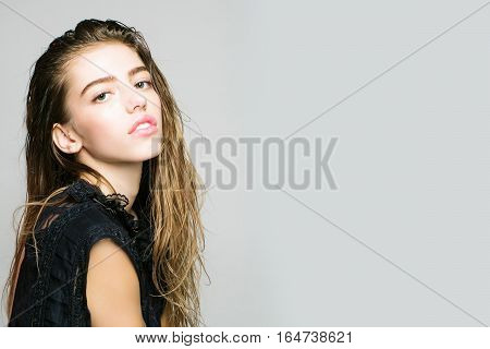 Pretty Girl In Sexy Black Vest