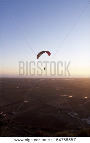Capaccio chief town: paragliding from sanctuary of Madonna del Granato