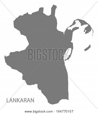 Lankaran Azerbaijan Map grey region silhouette illustration