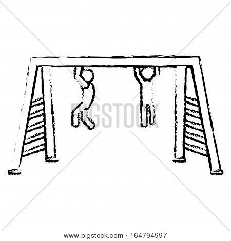 monkey bars playground icon image vector illustration design
