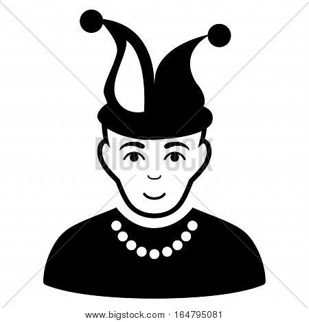 Fool vector icon. Flat black symbol. Pictogram is isolated on a white background. Designed for web and software interfaces.