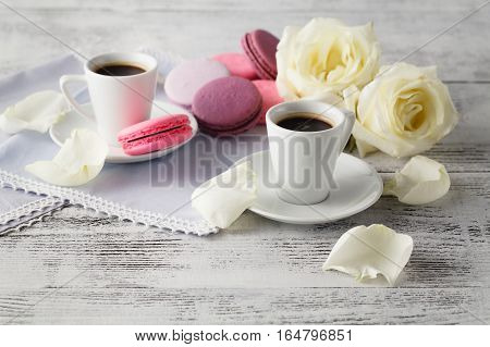 Cup Of Coffee And A Rose Breakfast