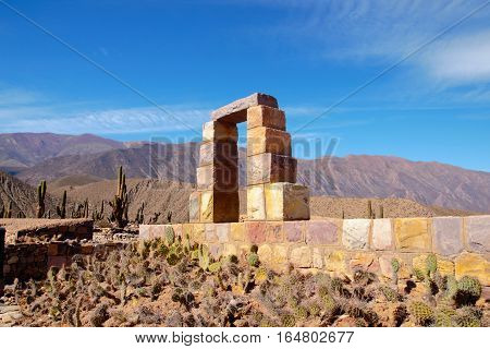 Pucara de Tilcara is an archaeological site of the Inca located in the Quebrada de Humahuaca a mountain valley in the area Jujuy in Argentina