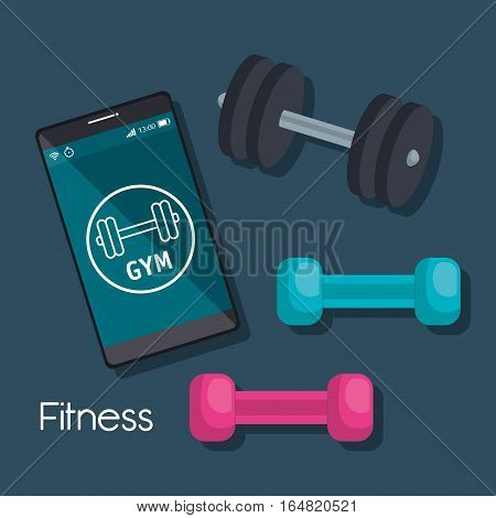 weareable technology with healthy lifestyle vector illustration design
