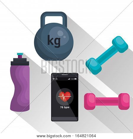 weareable technology with healthy lifestyle vector illustration design