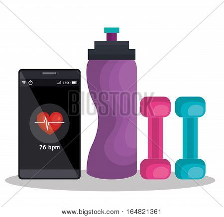 weareable technology with healthy lifestyle vector illustration design