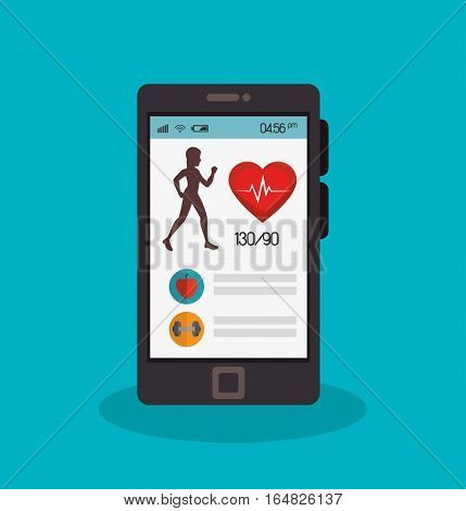 weareable technology with healthy lifestyle vector illustration design