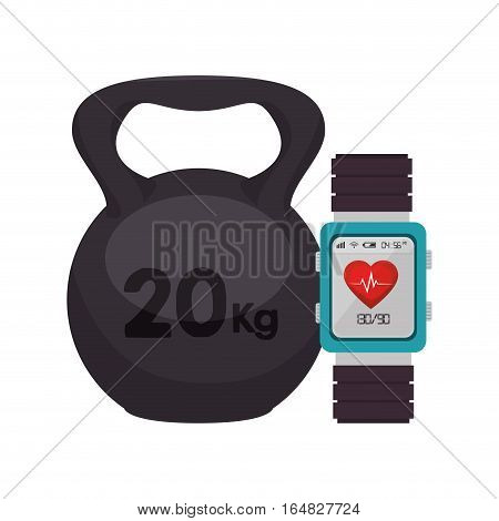 weareable technology with healthy lifestyle vector illustration design