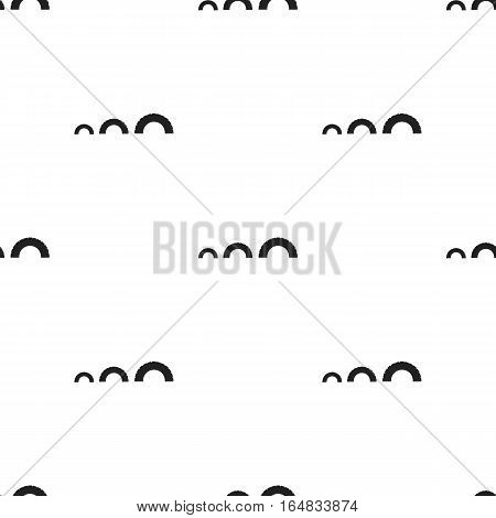 Tire on playgarden icon in black style isolated on white background. Play garden pattern vector illustration.
