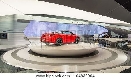 DETROIT MI/USA - JANUARY 9 2017: A 2017 Buick Cascada car at the North American International Auto Show (NAIAS).