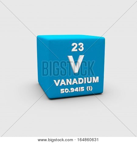 Vanadium is a chemical element with symbol V and atomic number 23.