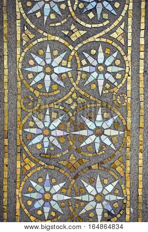 Mosaic, detail of the wedding tower in Darmstadt (Mathildenhoehe)