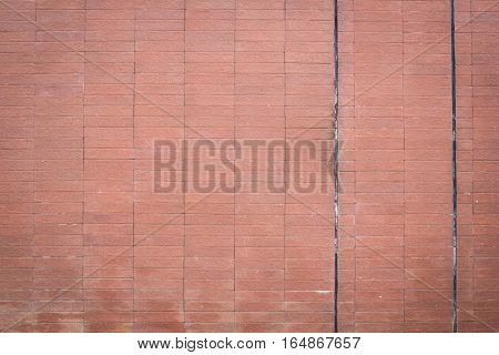 Weathered stained old brick wall and background