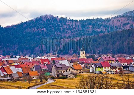 Mountain Town Of Delnice View