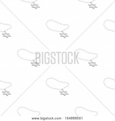 Star of David icon in cartoon style isolated on white background. Religion pattern vector illustration.