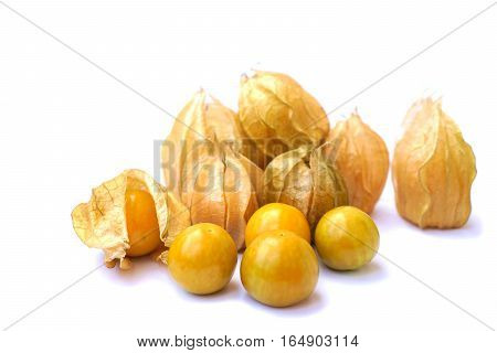 The results of physalis paste as a group on the white background.