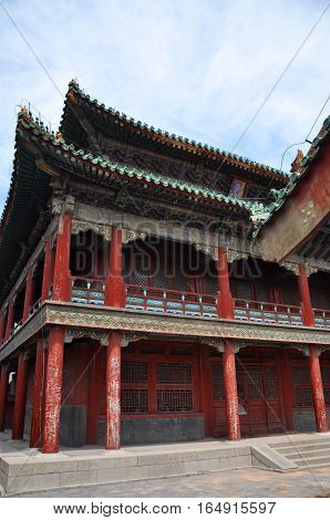 Chongmo Pavilion in the Shenyang Imperial Palace (Mukden Palace), Shenyang, Liaoning Province, China. Shenyang Imperial Palace is UNESCO world heritage site built in 400 years ago.