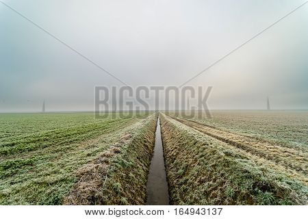In the 20th century seabed areas were reclaimed from the sea and became the Noordoostpolder, lines of art