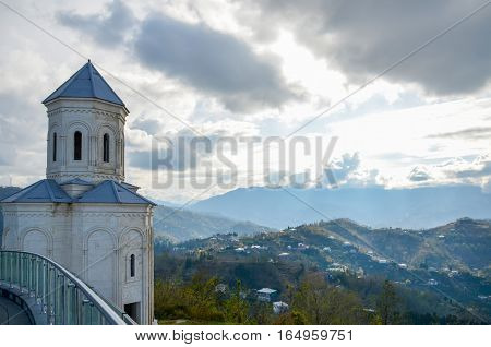 Ancient Orthodox Church Stands On A Hillside In Batumi. Georgia.