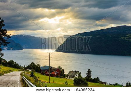 Landscape Near Utvik On The Nordfjord Norway