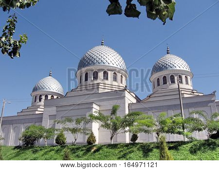 Three cupolas of Juma Mosque in Tashkent Uzbekistan September 13 2007