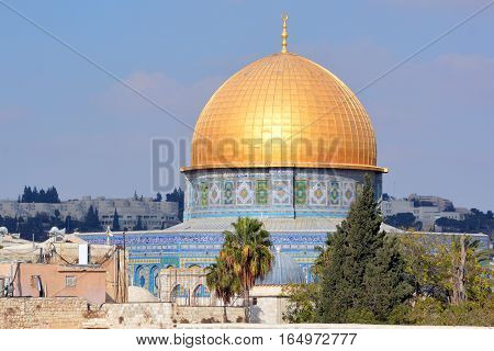 JERUSALEM ISRAEL 23 10 16: Temple Mount known as the the Noble Sanctuary of Jerusalem located in the Old City of Jerusalem, is one of the most important religious sites in the world.