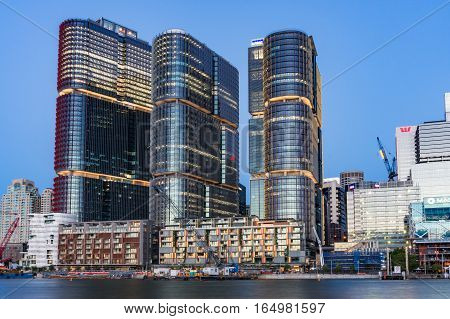 Barangaroo Buildings At Dusk
