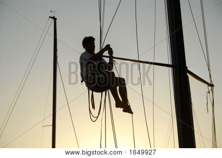 Silhouette d'un marin
