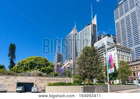 Sydney Conservatorium Of Music And Sydney Cbd Skyline