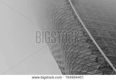 Facade Detail of the Capital Gate Tower in Abu Dhabi