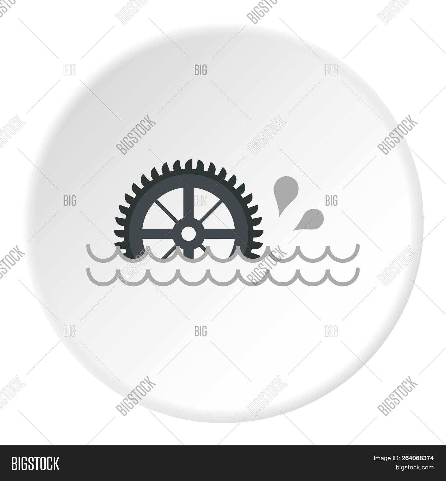 Big Waterwheel Icon Image & Photo (Free Trial) | Bigstock