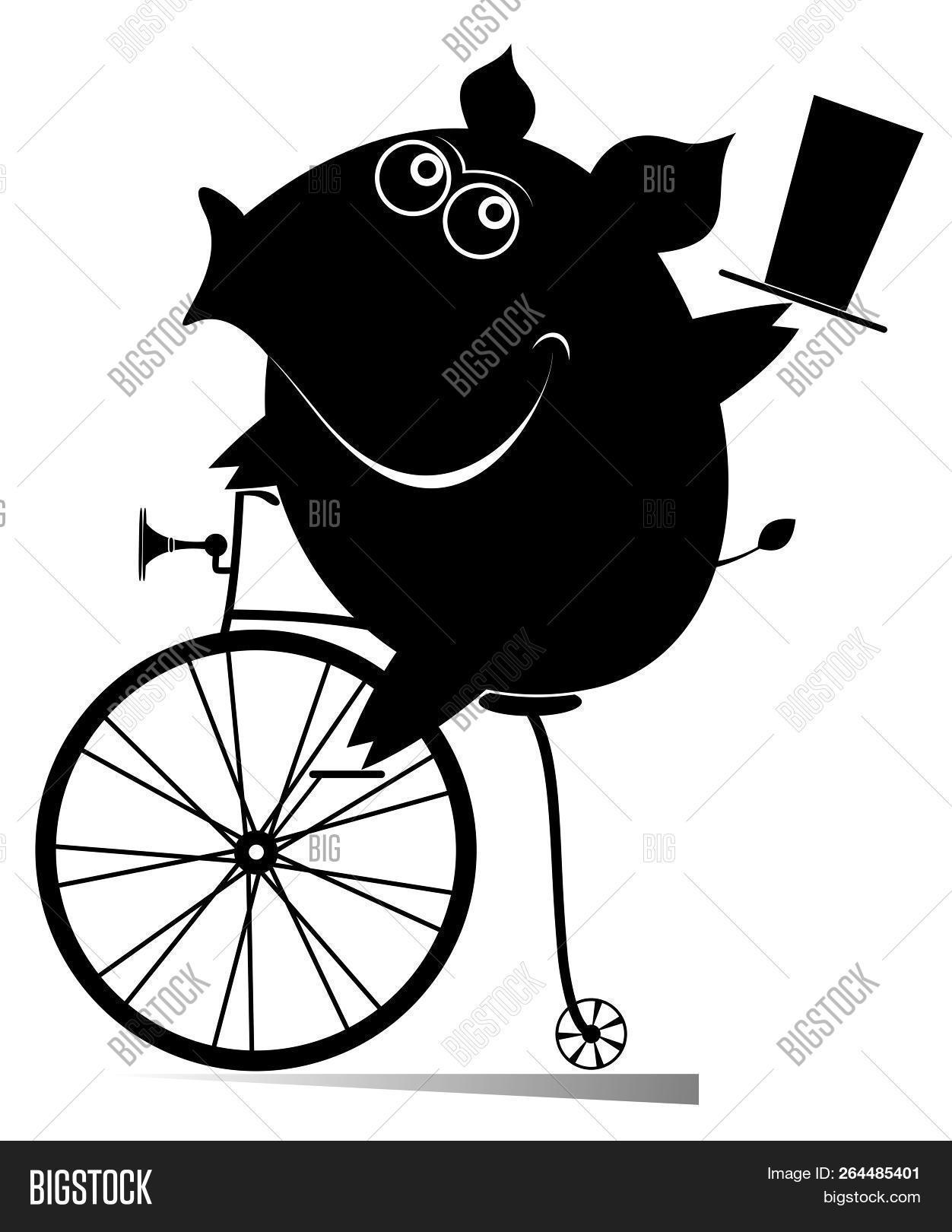Cartoon Pig Rides Image & Photo (Free Trial) | Bigstock