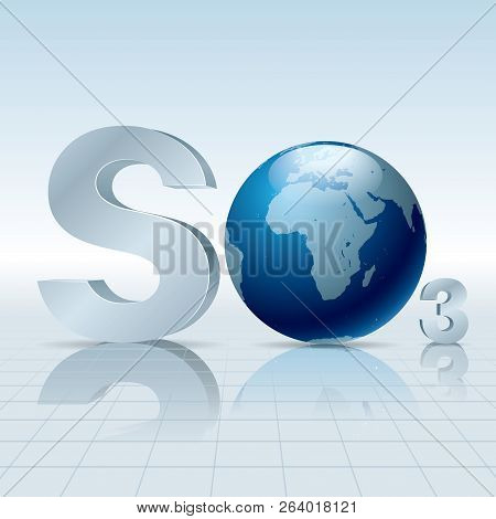 Chemical Molecular Design. The Background Is Blue Gradient.