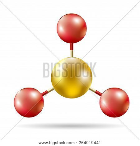 Vector Drawn Molecular Structure. Isolated On White Background.