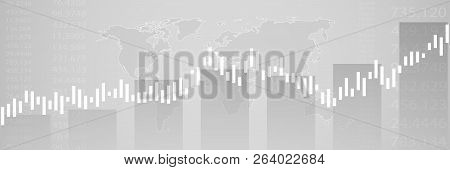 Business Candle Stick Graph Chart Of Stock Market Investment Trading On Background Design. Stock Mar