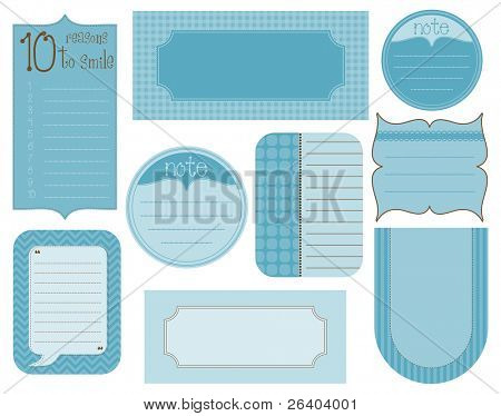 Vector set di elementi di design - Tag e cornici d'epoca