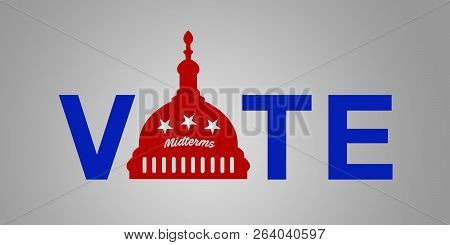 Illustration Idea For The 2018 Us Midterm Election - Vote Republican.