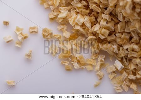 Fragrant Dried Parsnip On A White Acrylic Background