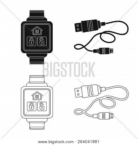 Vector Illustration Of Laptop And Device Logo. Collection Of Laptop And Server Stock Vector Illustra