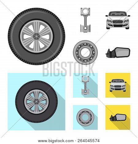 Vector Illustration Of Auto And Part Icon. Collection Of Auto And Car Vector Icon For Stock.