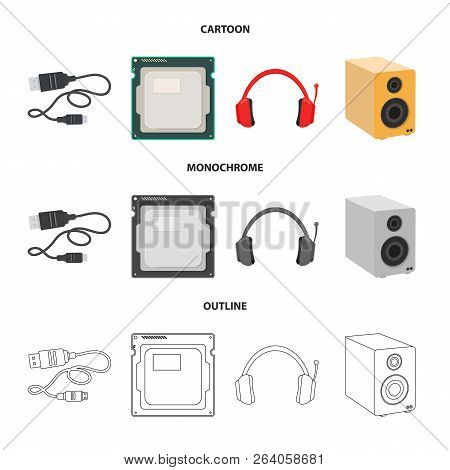 Vector Illustration Of Laptop And Device Sign. Collection Of Laptop And Server Stock Vector Illustra