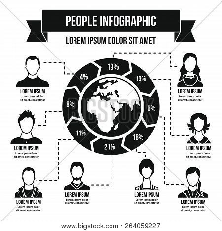 Peolple Infographic Banner Concept. Simple Illustration Of People Infographic Poster Concept For Web