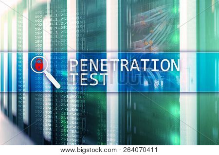Penetration Test. Cybersecurity And Data Protection. Hacker Attack Prevention. Futuristic Server Roo