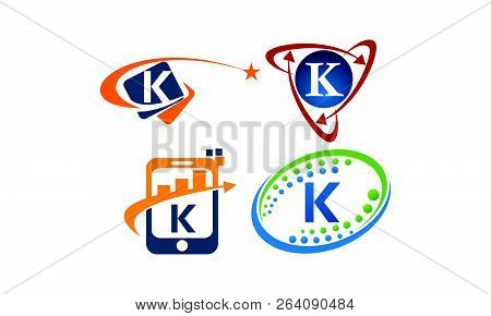 Logotype K Modern Template Set Logo Design