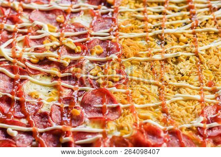 Calabrese Pizza, Chicken, Corn And Cheese (in Detail)