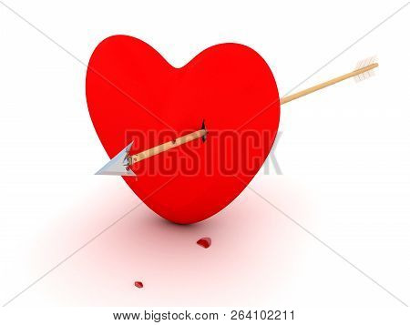 Broken Heart - Conceptual Image. 3d Image Renderer