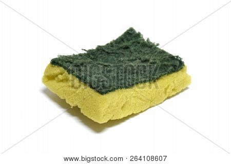Scouring Pad Or Scourer Isolated On White Background